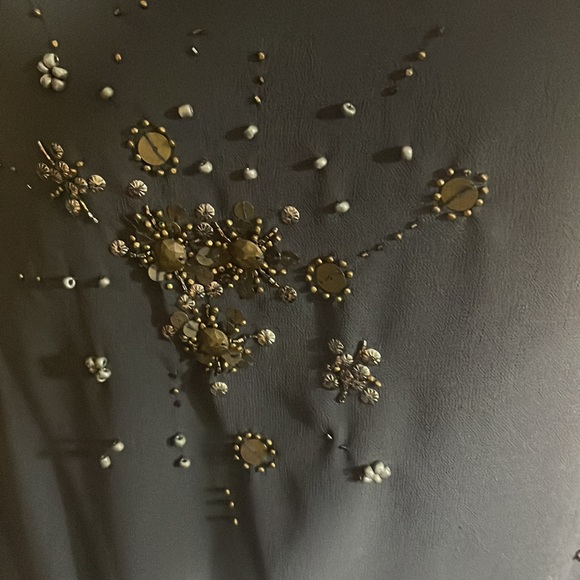 Robbi & Nikki - Gray cowl neck Tank with purple undertone. Size L. - Picture 3 of 4